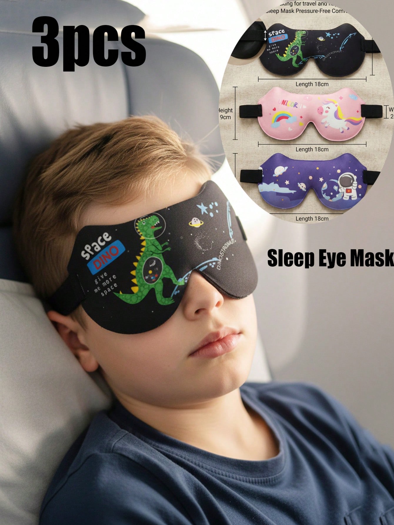3D Printing Mask - 3 Buah Masker Mata Tidur Stereo