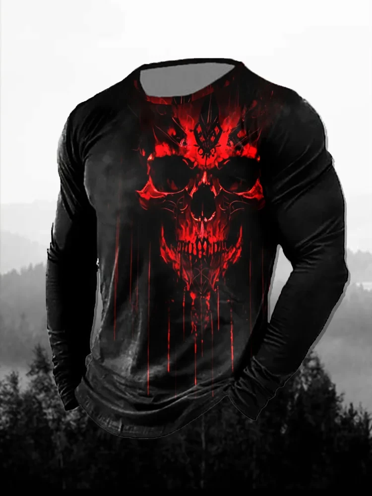 3D Printing Custom - Kaos Lengan Panjang Pria dengan Motif