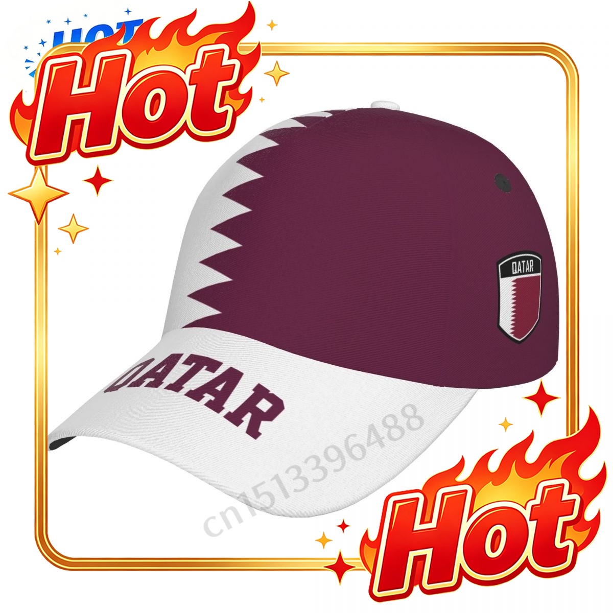 3D Printing Qatar - Topi Kustom 2025 Bendera Qatar Topi