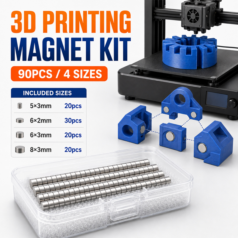 3D Printing Bambu Lab - 90pcs Kit Magnet Cetak 3D 4