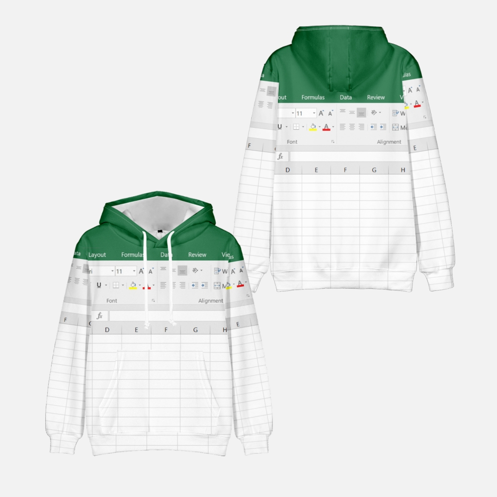 3D Printing Online Service - Hoodie Excel Kasual untuk Pria dan