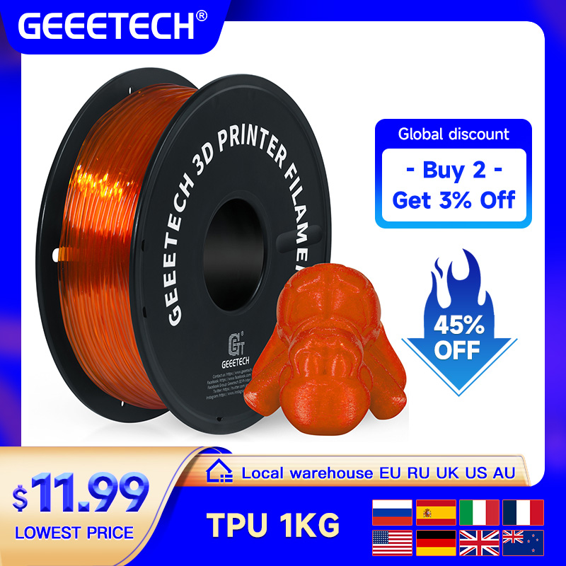 3D Printing Nylon - GEEETECH pencetak 3D filamen bahan fleksibel
