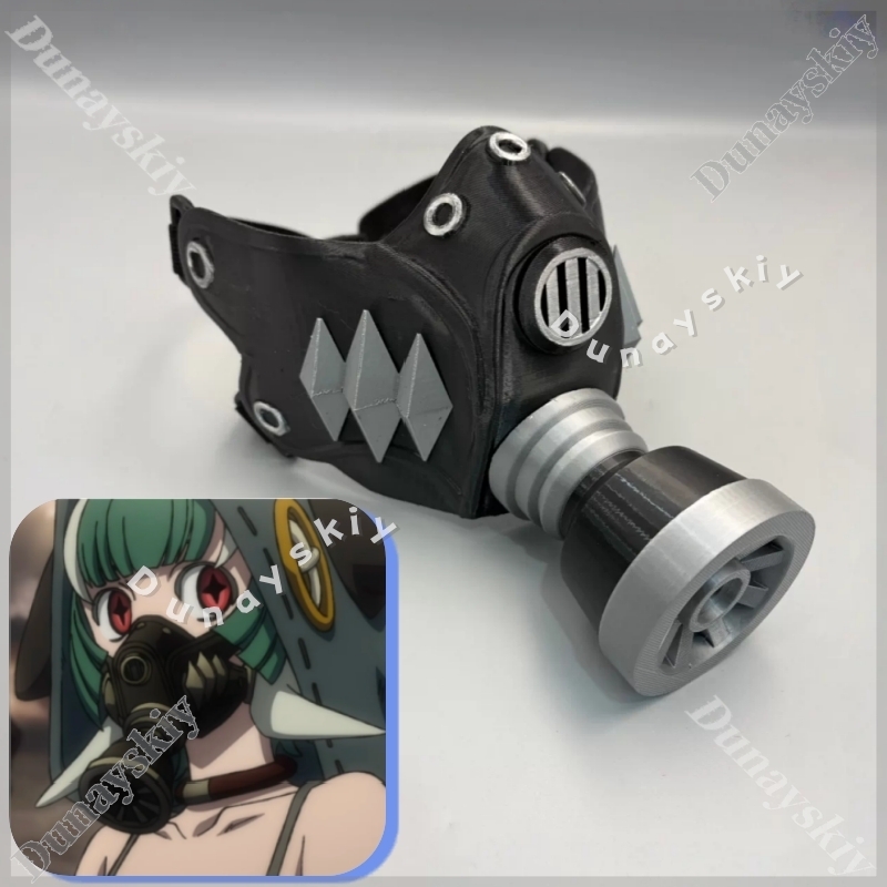Guita Cyberpunk Gas Mask Green - 3D Printing Mask ulasan dan harga
