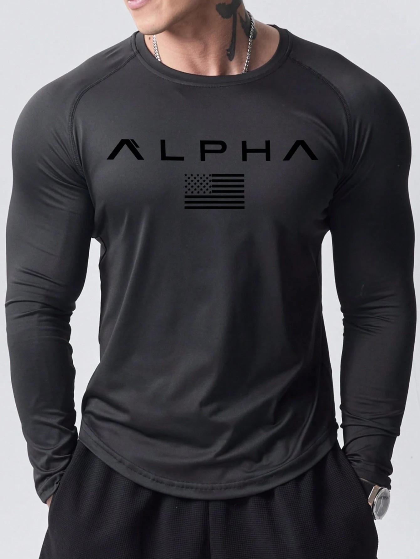 Kaos lengan panjang pria baru  - 3D Printing Custom ulasan dan harga